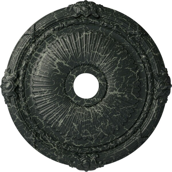 Ekena Millwork Heaton Medallion (Canopies up to 6 1/2"), 27 1/2"OD x 3 7/8"ID x 2 1/4"P, Painted Turtle Crackle CM27HEPTC - main